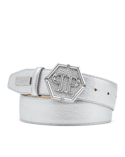 Leather Belt Hexagon