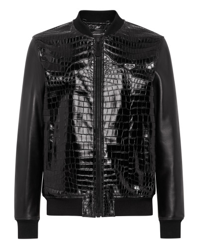 Crocodile Leather Bomber Luxury