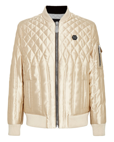 Quilted Nylon Bomber Iconic Plein