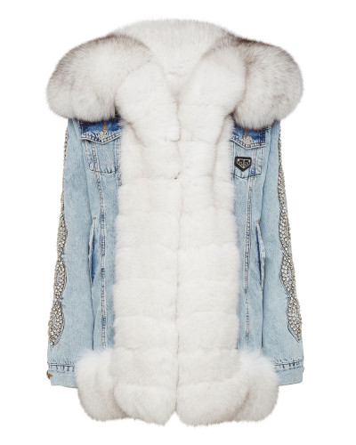 Denim Jacket Crystal Cable