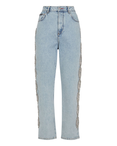 Denim Loose Fit Crystal Cable