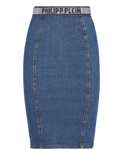 Denim Super Stretch Skirt Philipp Plein TM