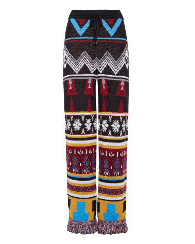 Wool Jogging Trousers Fringe Navajo