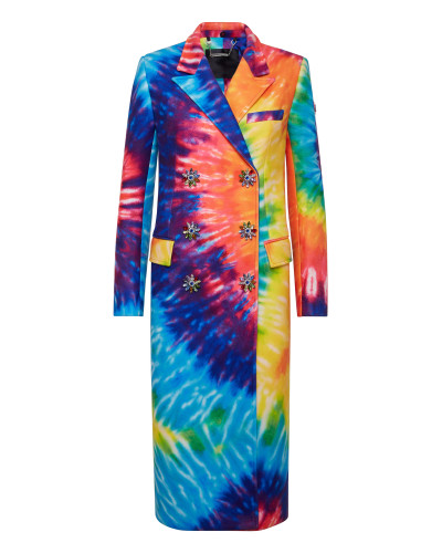 Coat Long Fur Insert Tie dye