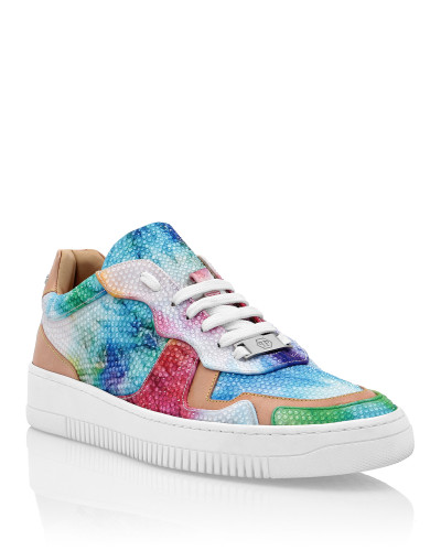 Satin Lo-Top Sneakers Tie dye