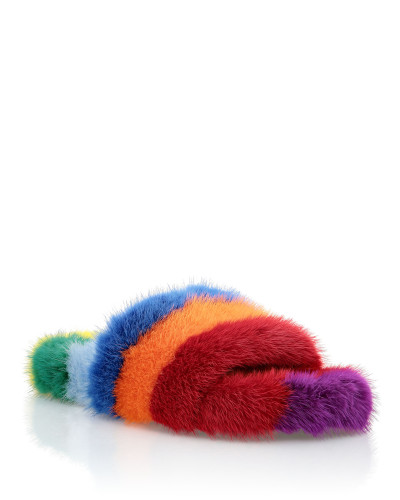 Colorful Fur Slipper  Luxury