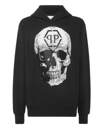 Hoodie sweatshirt Skull with Crystals