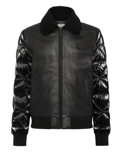 Leather and Nylon Jacket