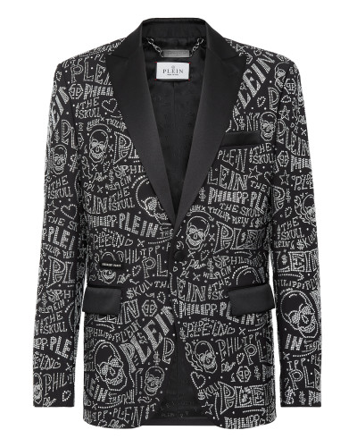 Velvet Blazer Lord fit Skull and Plein with Crystals