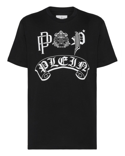 T-shirt Round Neck SS Gothic Plein with Crystals