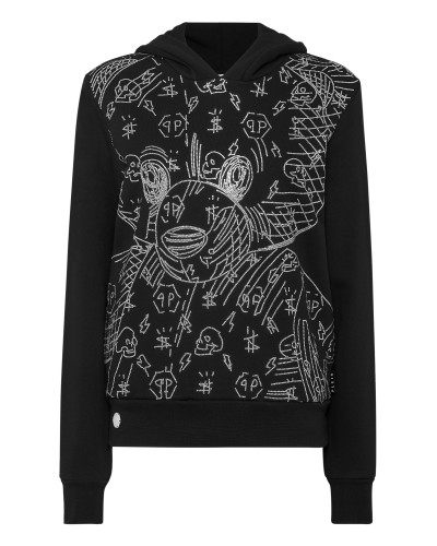 Hoodie sweatshirt Teddy Bear with Crystals