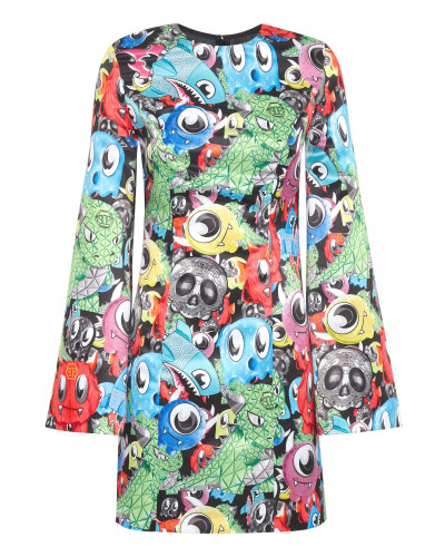 Mini Dress LS Monsters