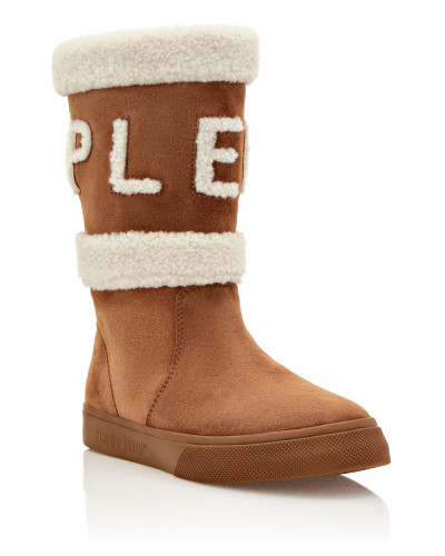 Mid-Flat Boots Skull&Bones