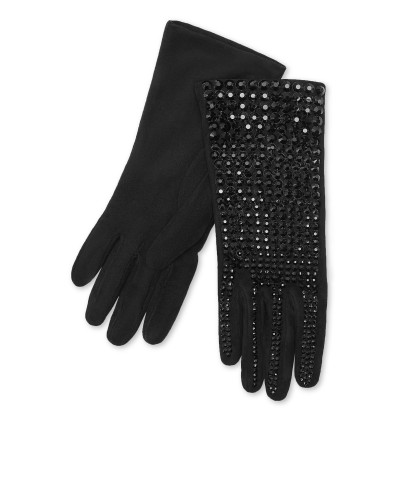 Suede Mid-Gloves Crystal