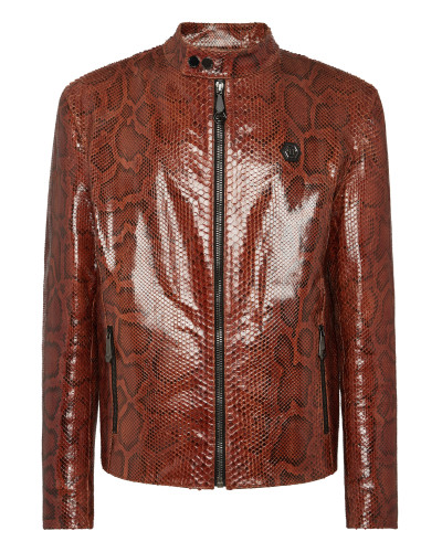 Real Python Leather Jacket