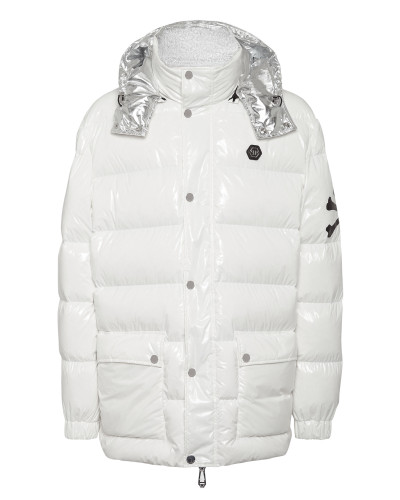 Nylon Puffer Jacket Skull&Bones