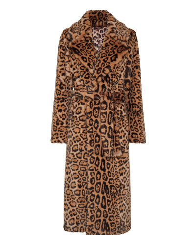 Eco Mink Coat Long Leopard