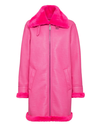 Eco Mutton Aviator Long Jacket Skull&Bones