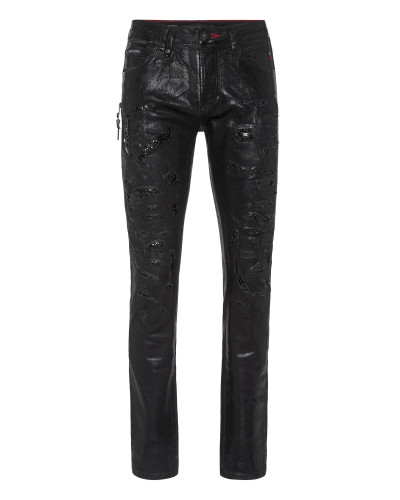 Denim Rock Star Trousers Metallic Mash
