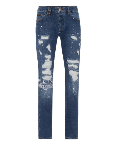 Denim Super Straight Cut Trousers