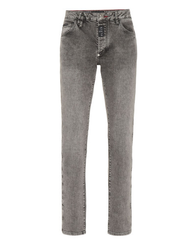 Denim Super Straight Cut Trousers