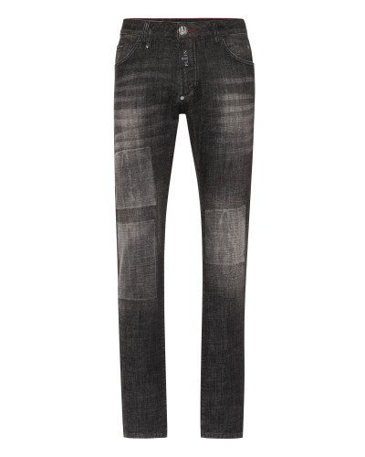 Denim Super Straight Cut Trousers