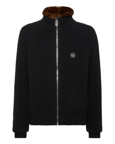 Wool Knit Collar Jacket