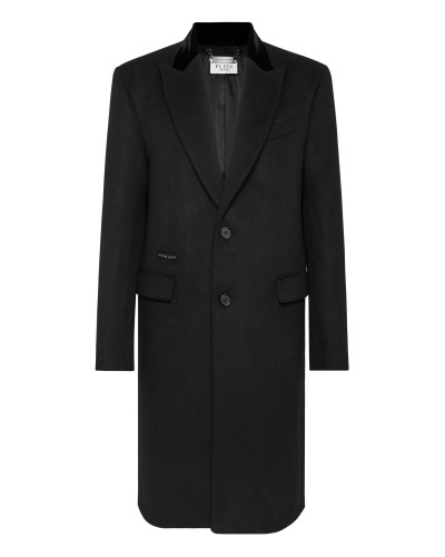 Wool Coat Long Skull&Bones