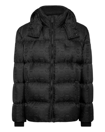 Oversize Nylon Jacquard Bomber Monogram