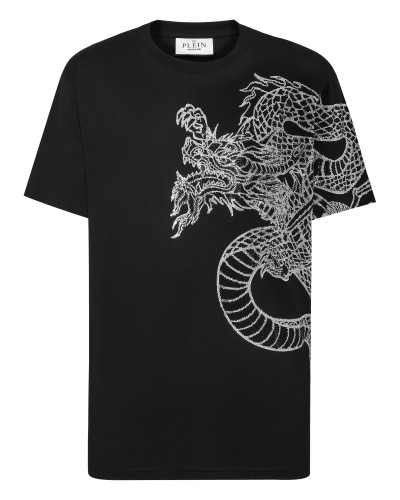 T-shirt Round Neck SS Dragon Strass