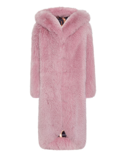 Fox Fur Oversize Coat Long