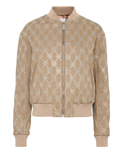 Gabardine Bomber Strass Monogram