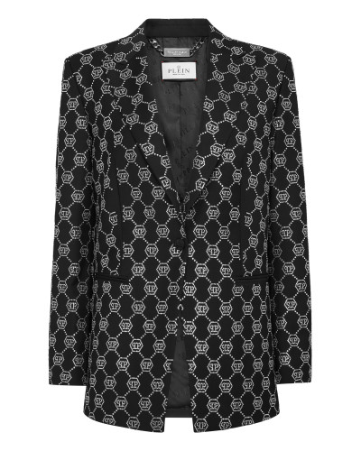 Wool Blazer Strass Monogram