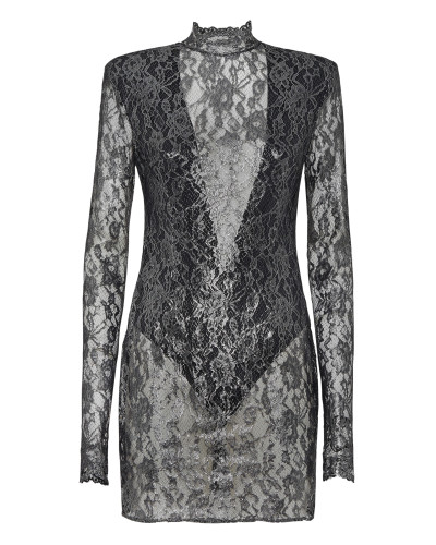 Crystal Lace Mini Dress Lace