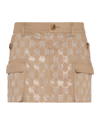 Cargo Mini Skirt Strass Monogram