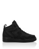 Python Leather Mid-Top Sneakers Studs