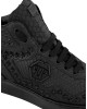 Python Leather Mid-Top Sneakers Studs