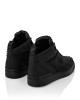 Python Leather Mid-Top Sneakers Studs