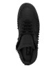 Python Leather Mid-Top Sneakers Studs