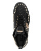 Python Leather Mid-Top Sneakers Studs