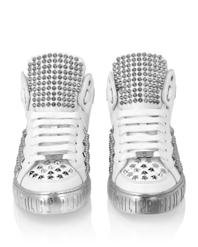 Nappa Leather Mid-Top Sneakers Studs