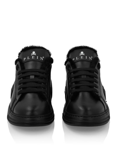 Nappa Leather Lo-Top Sneakers With Fur Hexagon