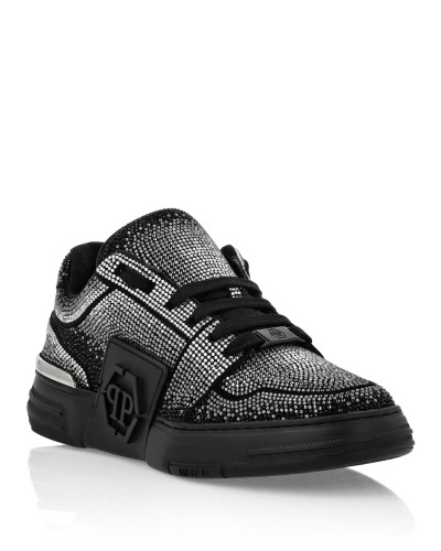 Suede Lo-Top Sneakers Strass Hexagon