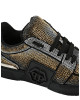 Suede Lo-Top Sneakers Strass Hexagon
