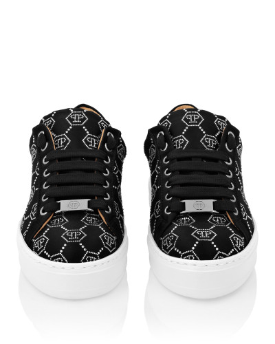 Satin Lo-Top Sneakers Strass Monogram