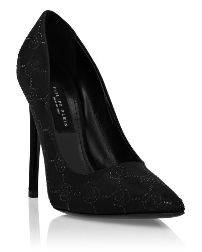 Satin Decollete Hi-Heels Strass Monogram