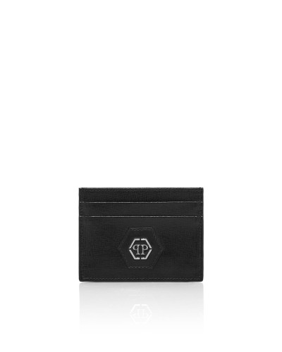 Saffiano Leather Card Holder Hexagon