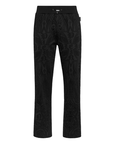 Buttoned-up Jacquard Jogging Pants Chrome Crest