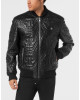 Embossed Leather Bomber Monogram