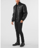 Embossed Leather Bomber Monogram
